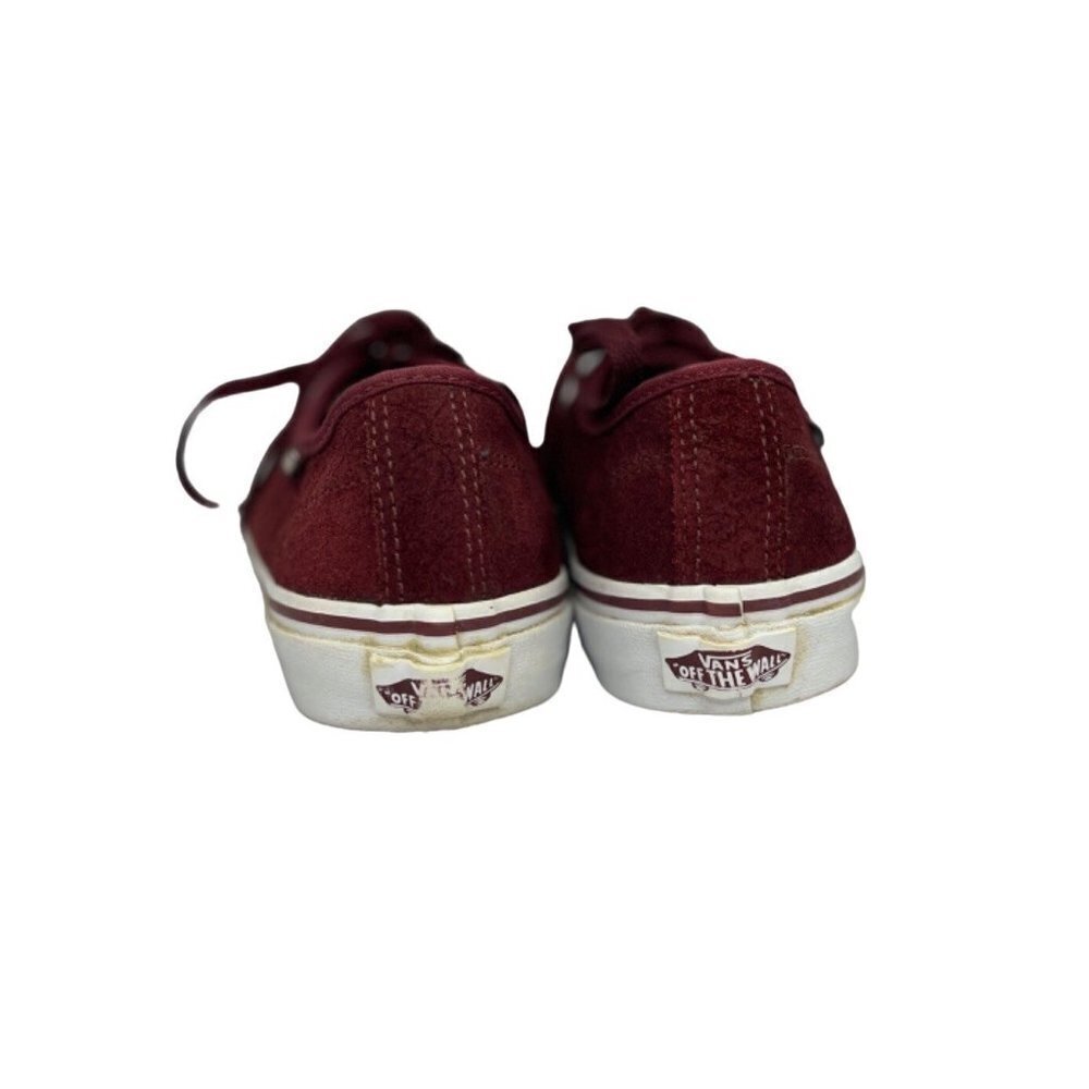 VANS OLD SKOOL Retro Low Top Sk8 Shoes Women 7 Burgundy‎ Textured Suede Sneakers - Picture 12 of 14
